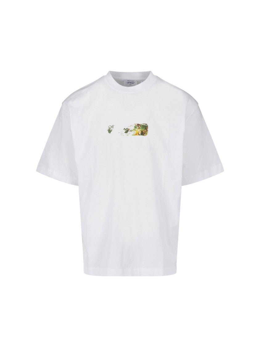 Off-White White Spices Arrow Skate Cotton Printed T-Shirt