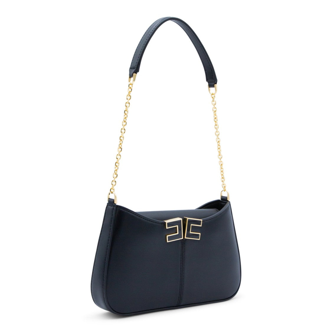 Elisabetta Franchi Structured Handbag With Gold-Tone Logo Clasp