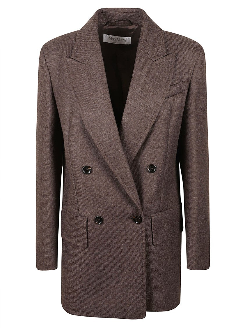 Max Mara Double-Breasted Blazer With Wide Lapels And Tailored Fit