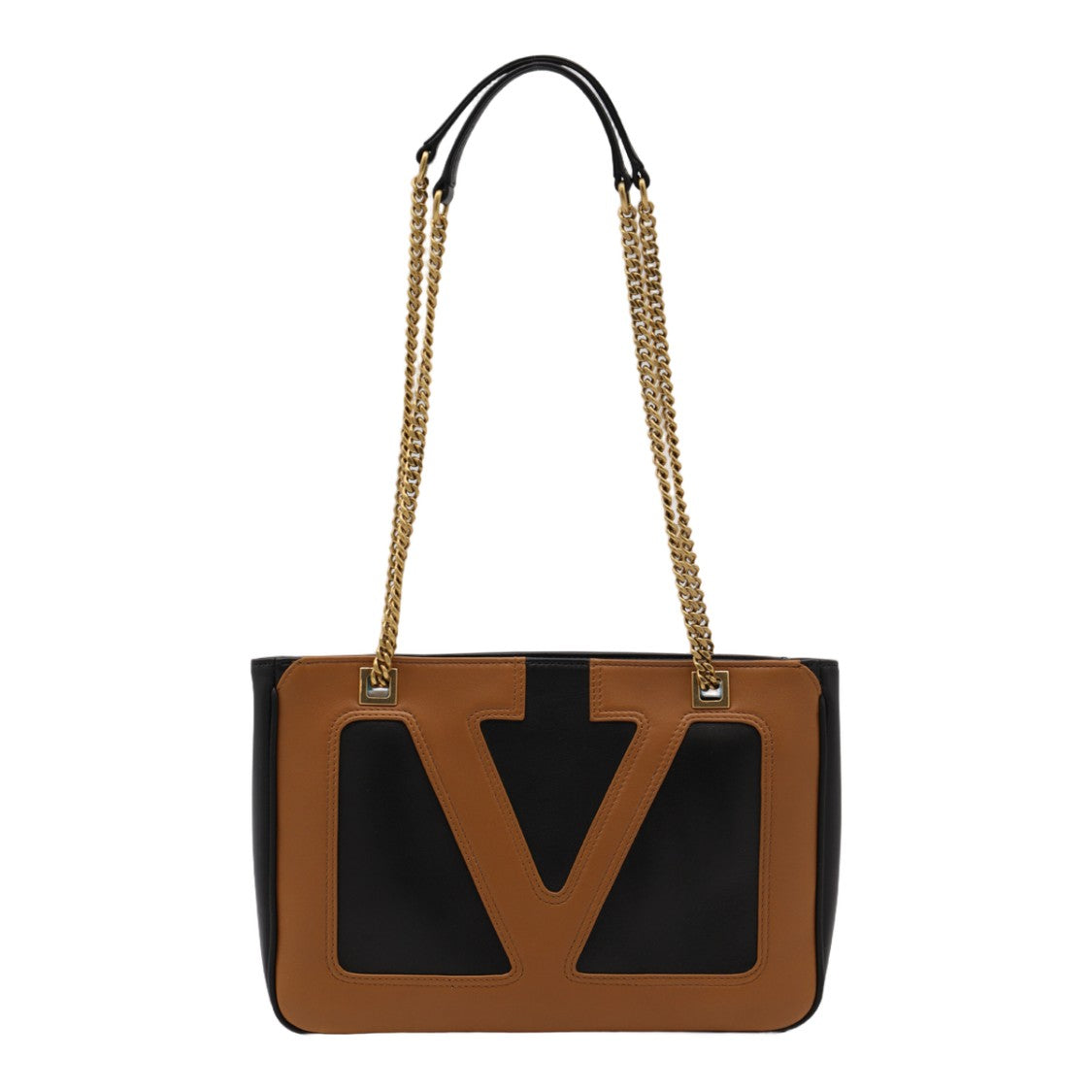 Valentino Garavani Rectangular Handbag With Oversized V-Shape Design