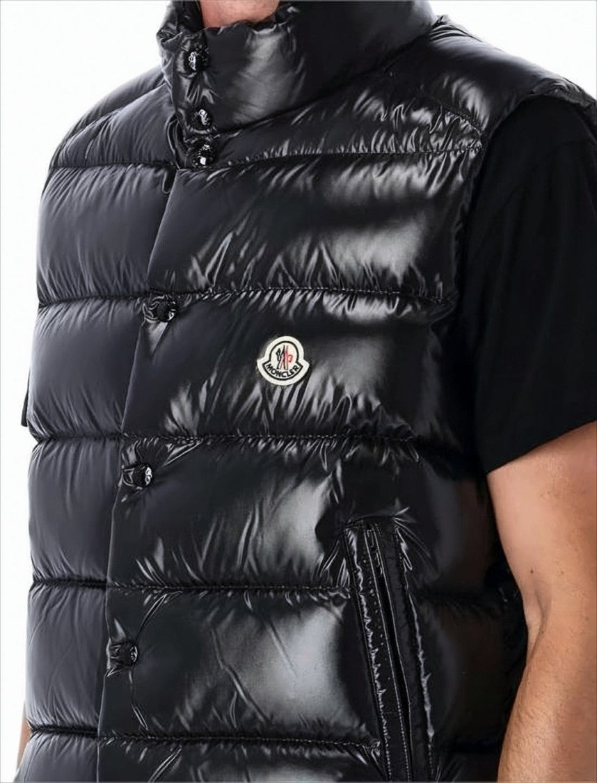 Moncler Quilted Puffer Vest With High Collar