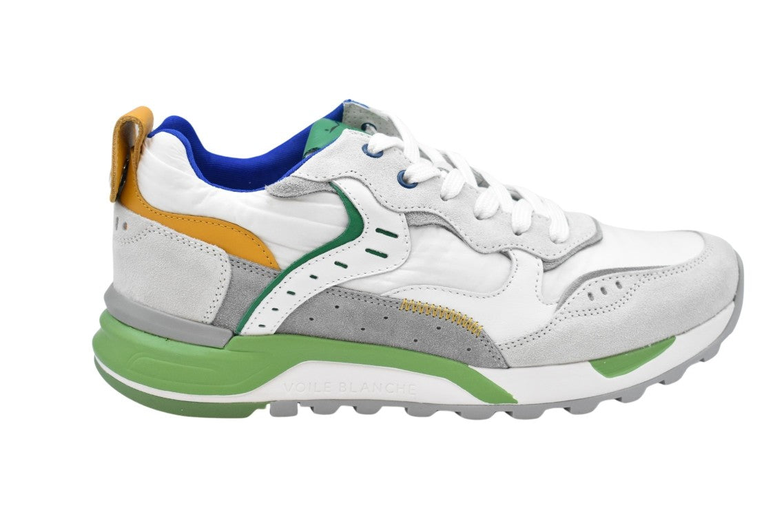 Voile Blanche Blue Green Ochre Suede Blend Sneakers