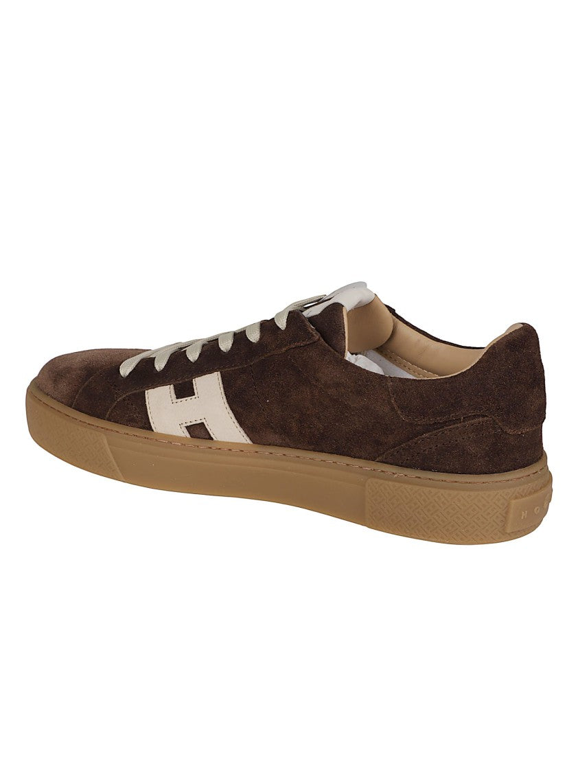 Hogan Low-Top Sneaker With Contrasting Logo And Suede Finish
