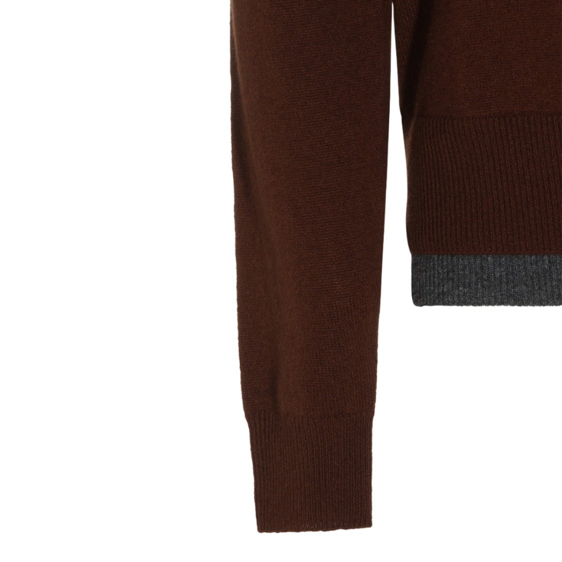 Marni Long-Sleeve T-Shirt With Contrasting Collar And Zipper Placket