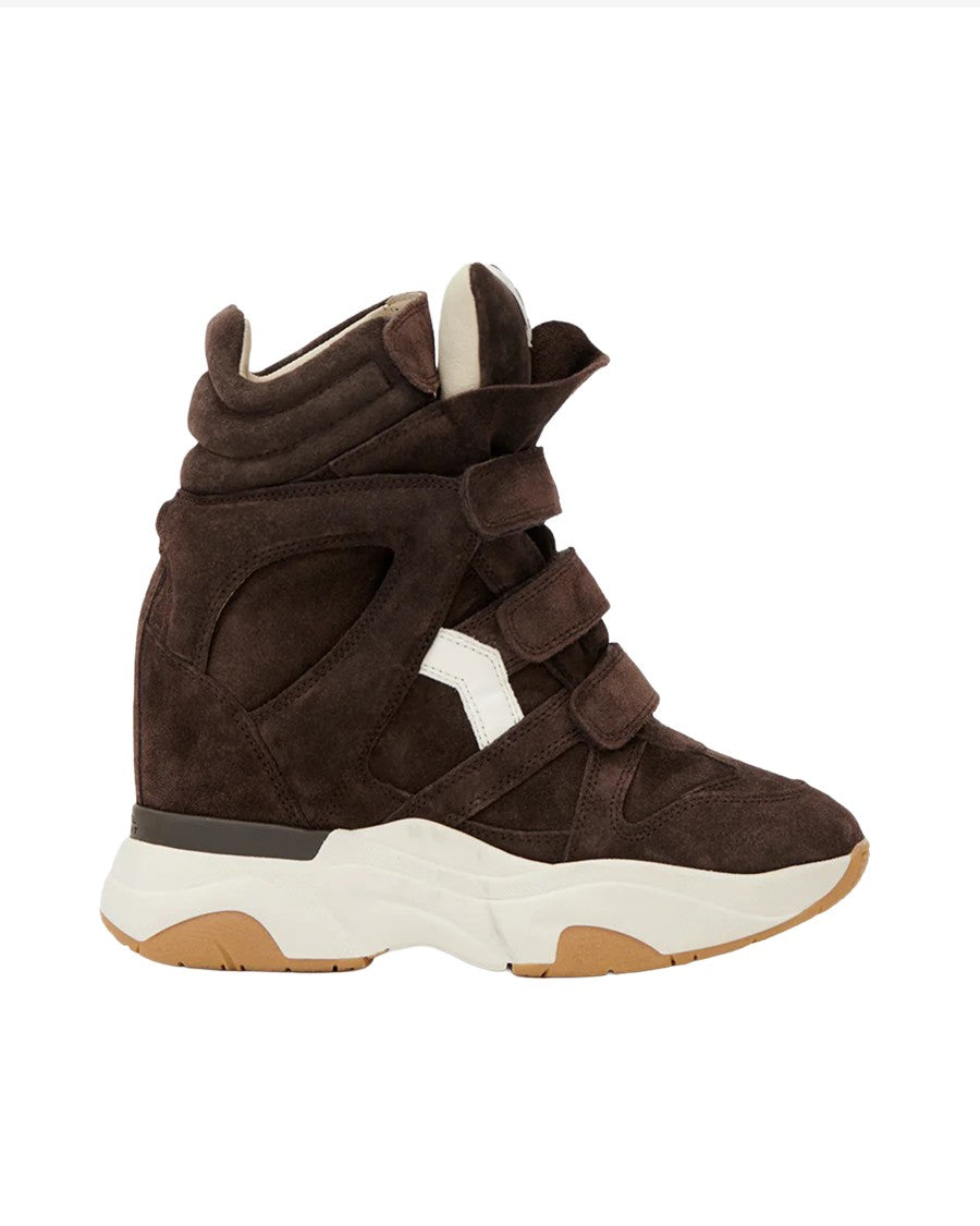 Isabel Marant Chocolate Milky Balskee Suede Sneakers