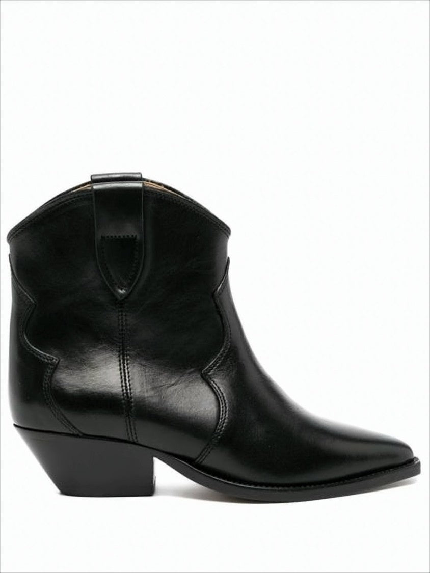 Isabel Marant Pointed Toe Ankle Boots With Stitched Detailing