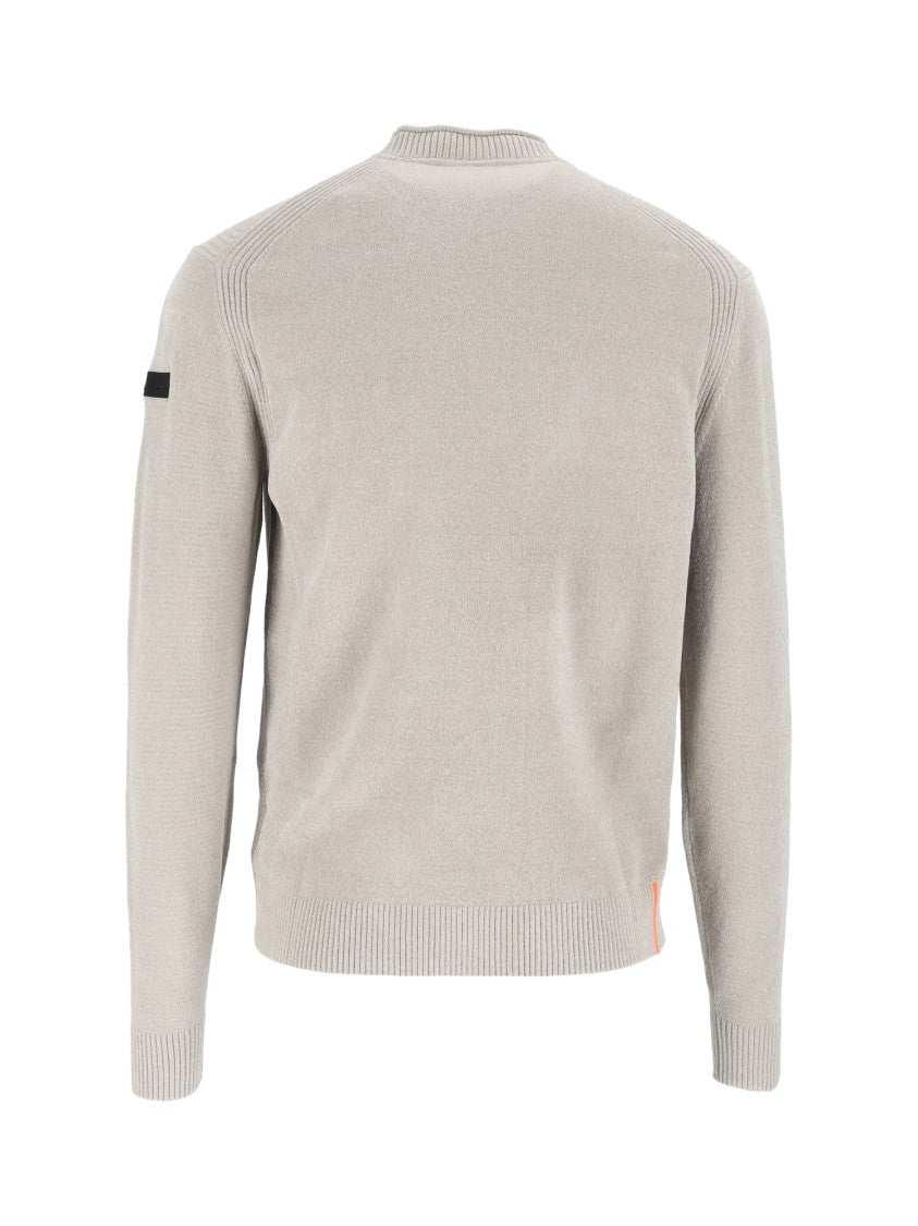 Rrd Velvet-Like Round-Neck Knit Sweater