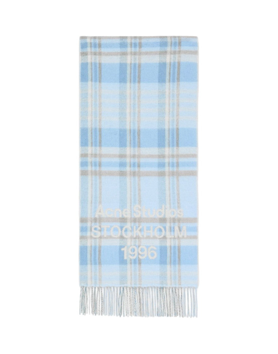 Acne Studios Venus Check 1996 Rws Blue Scarf