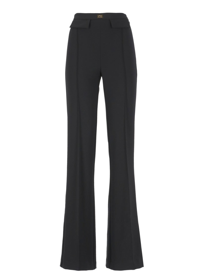 Elisabetta Franchi Tailored Black Crêpe Pants