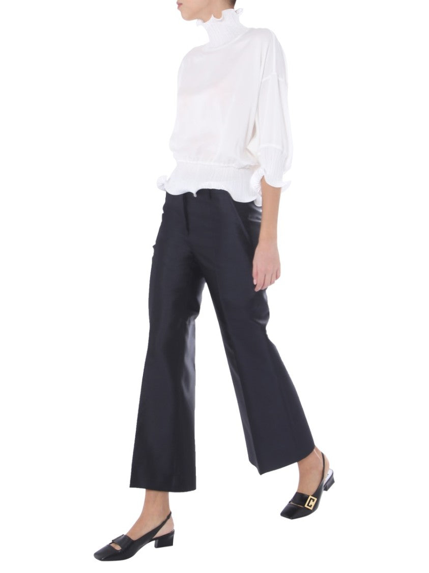 Givenchy Tailored Wide-Leg Pants With Front Zipper