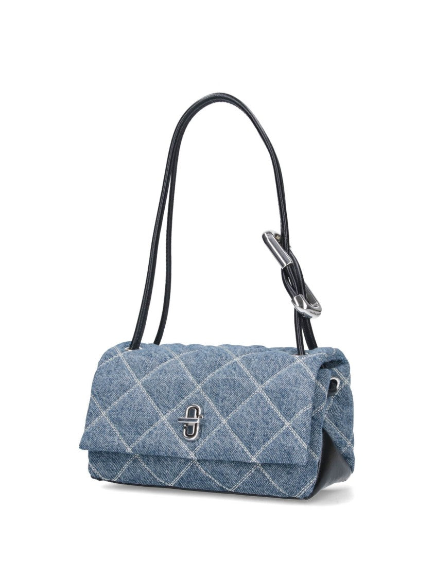 Marc Jacobs The Quilted Dual Chain Mini Shoulder Bag Denim