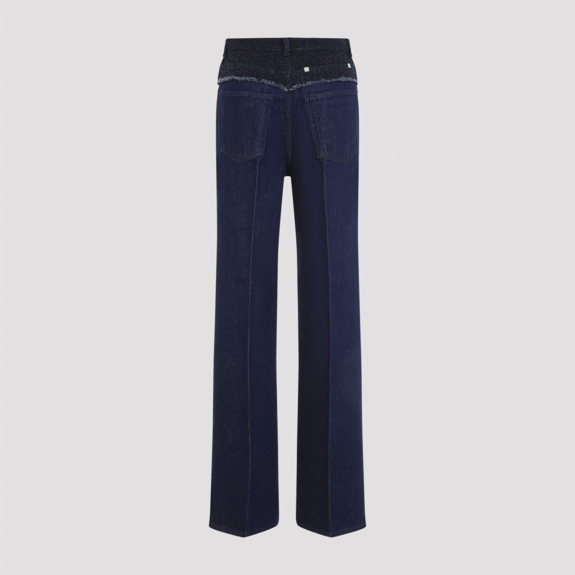 Givenchy High-Waisted Straight-Leg Trousers With Textured Waistband