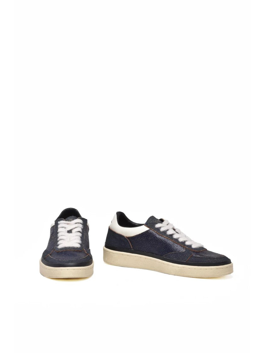 Ghoud Blue Leather Suede Sneakers