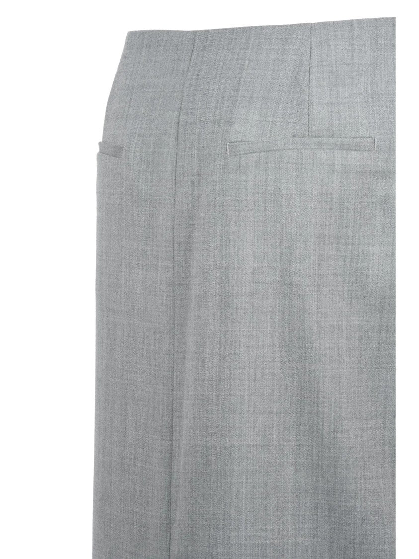 Peserico Tailored Longuette Skirt With Back Zip Closure