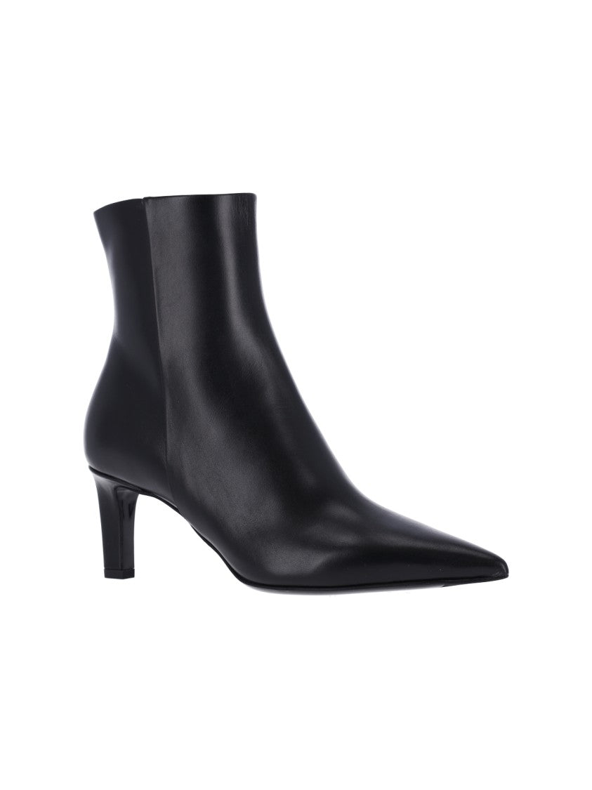 Jimmy Choo Pointed-Toe Slim Mid-Heel Ankle Boots