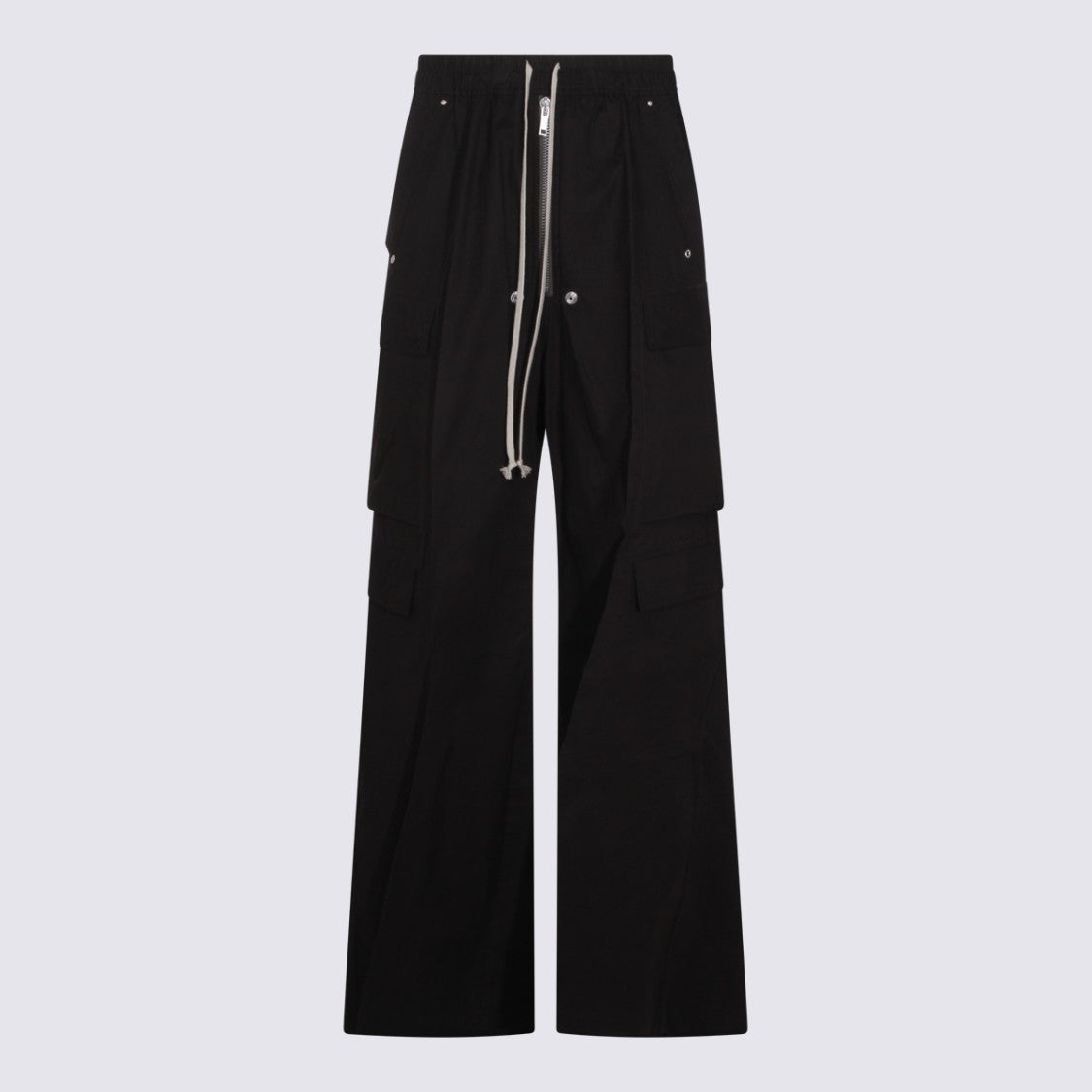 Rick Owens High-Waisted Black Cotton Trousers