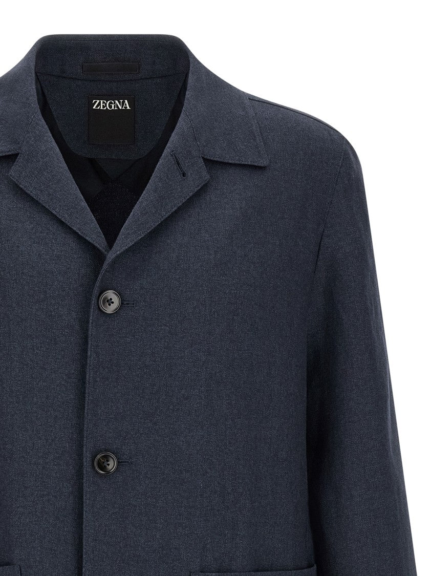 Zegna 'Alpe' Jacket In Linen And Wool