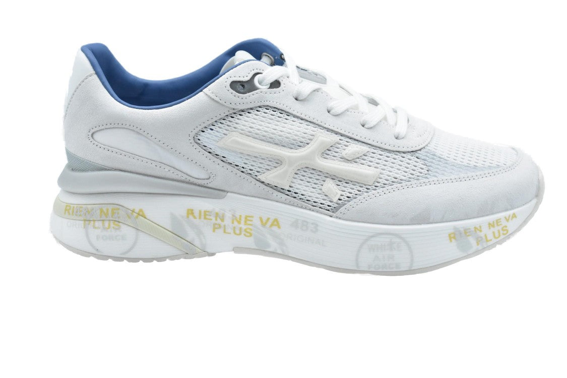 Premiata White Low-Top Sneakers With Lightweight Design