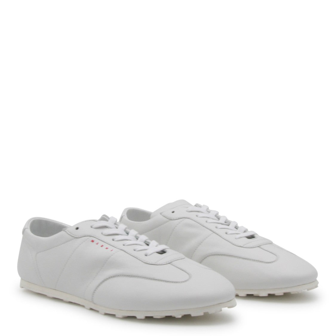 Marni White Leather Softy Soccer Sneakers