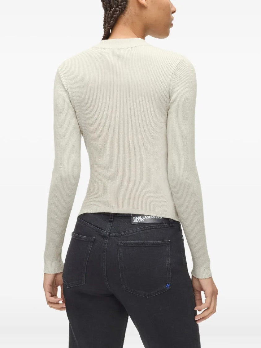 Karl Lagerfeld Classic Knit Sweater With Long Sleeves