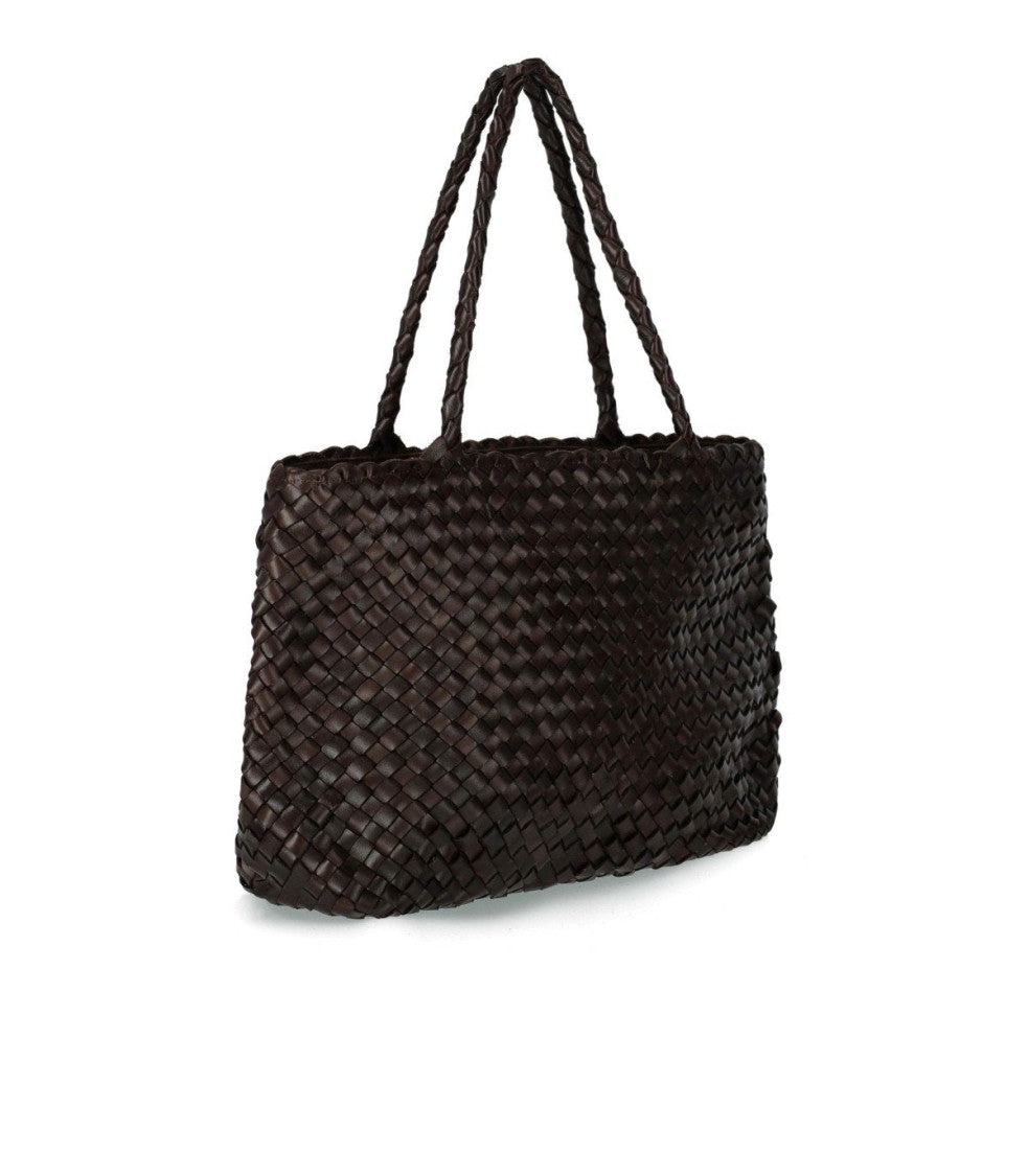 Dragon Diffusion Vintage Mesh Dark Brown Shoulder Bag