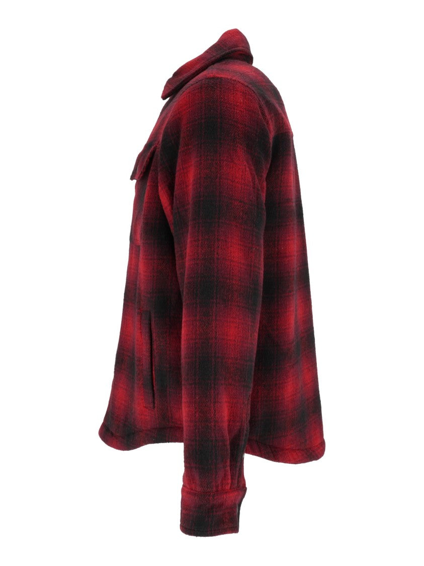 Schott Nyc Plaid Short Button-Up Shirt Jacket