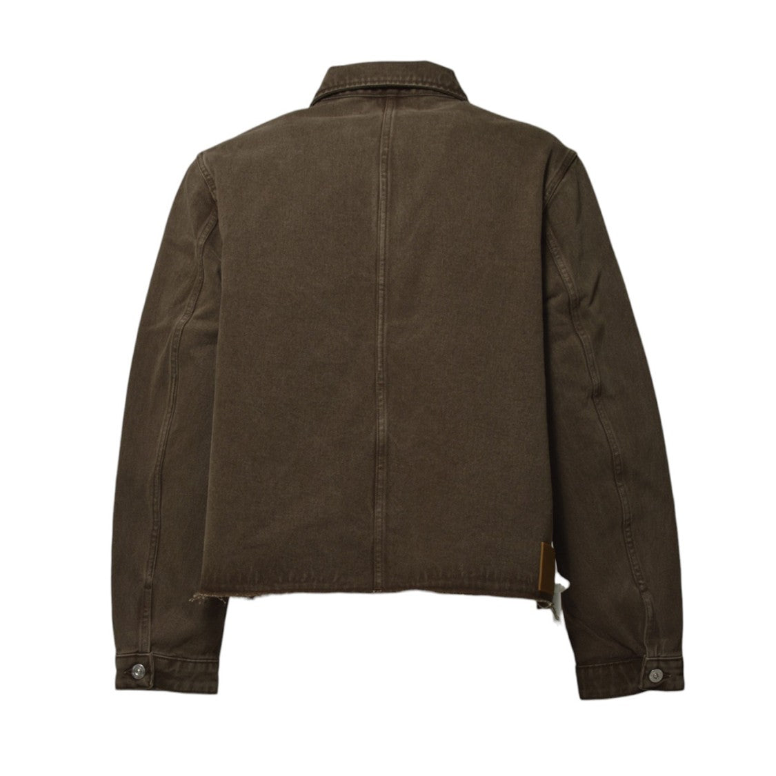 Our Legacy Rebirth Cut Jacket In Brown Dyed Cotton