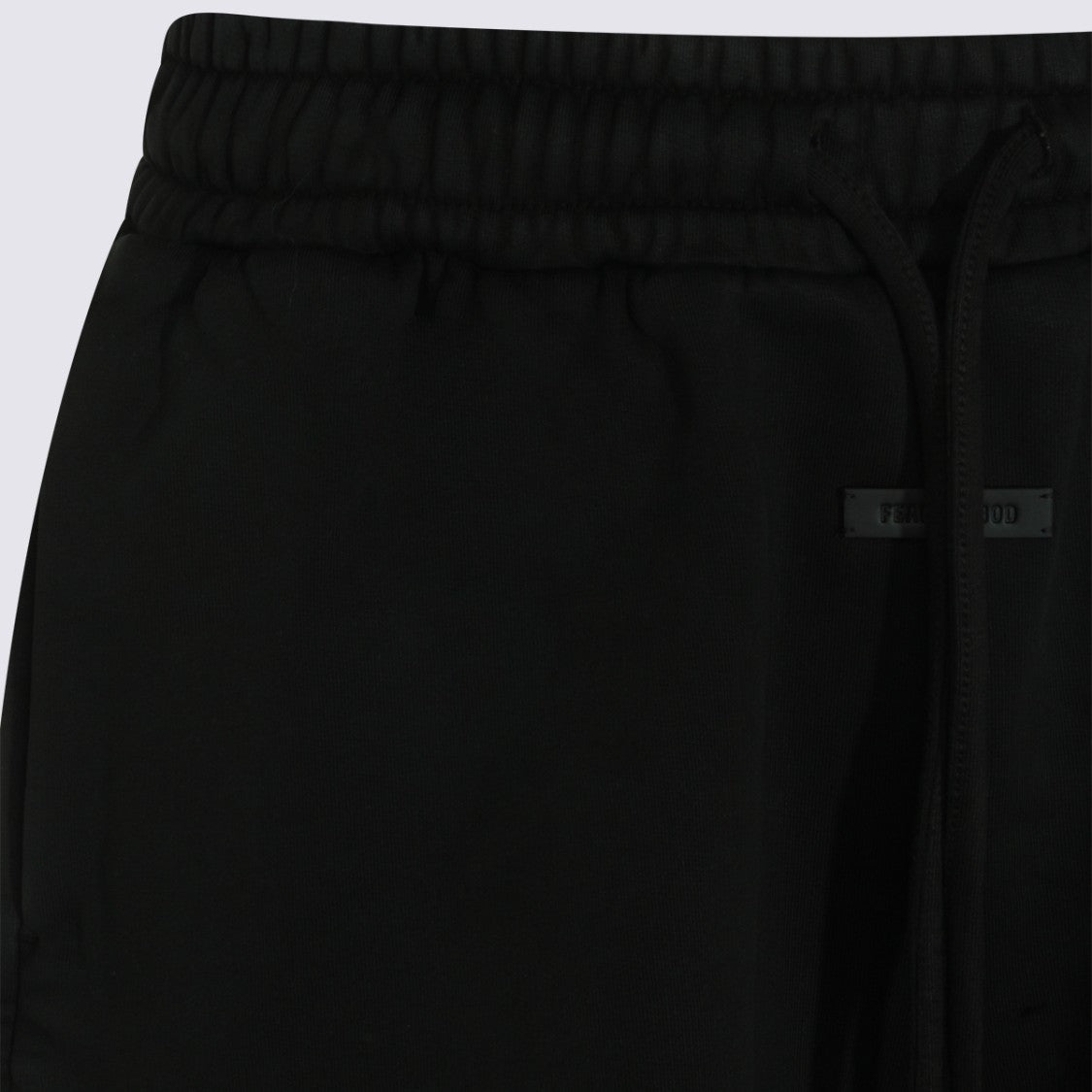 Fear Of God Minimalist Black Shorts With Adjustable Waistband