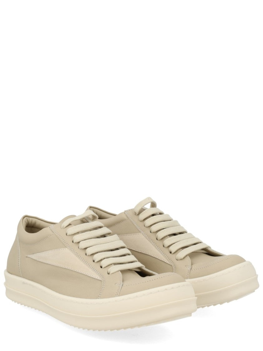 Rick Owens Beige Vintage Sneaks Ram Leather Sneakers