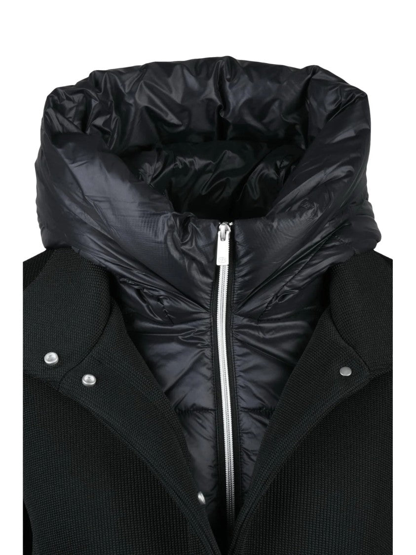 Unity Black Nylon Tricotech Coat