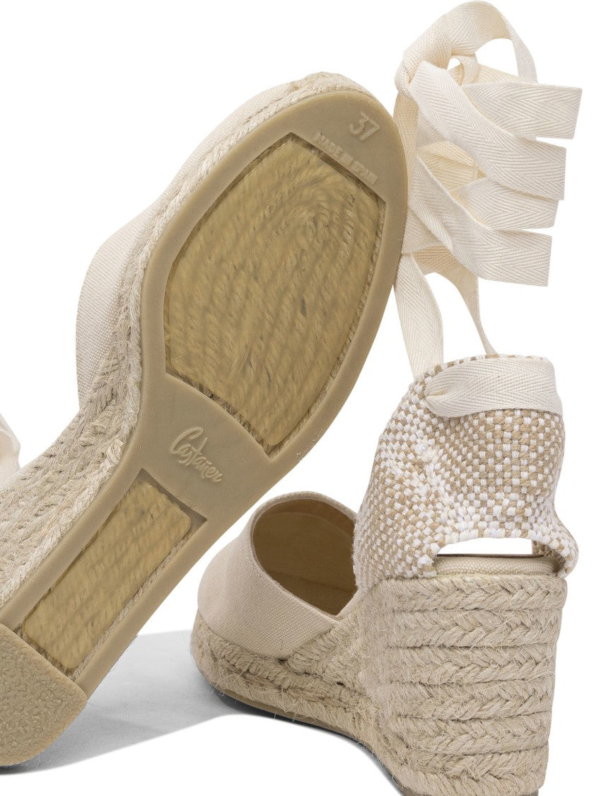 Castaner Closed Toe Espadrilles With Woven Jute Wedge Heel