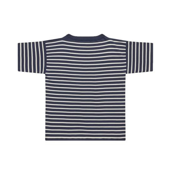 Andersen-Andersen Short-Sleeve Striped Sweater In Organic Cotton