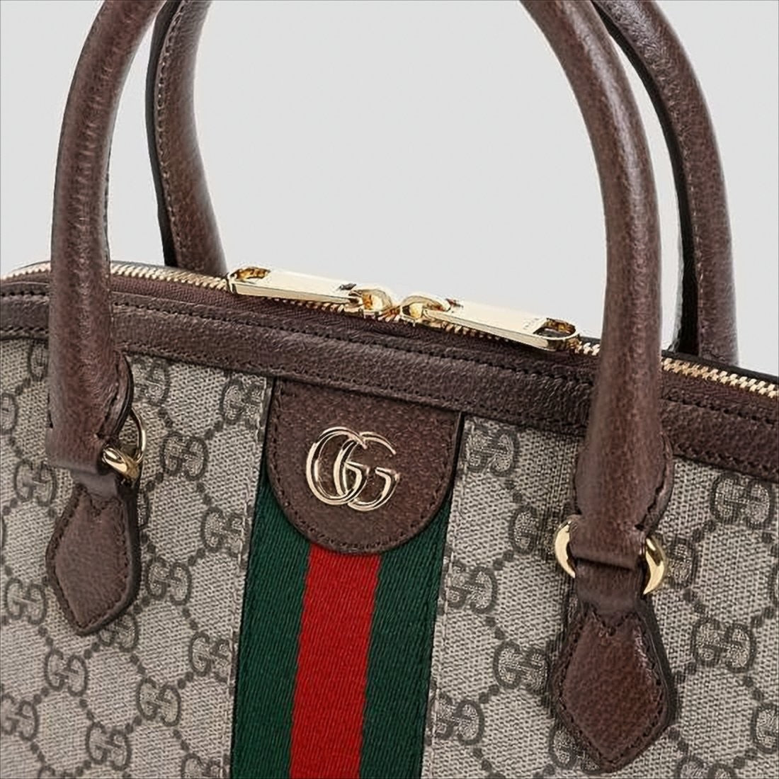 Gucci Structured Monogram Canvas Tote Bag