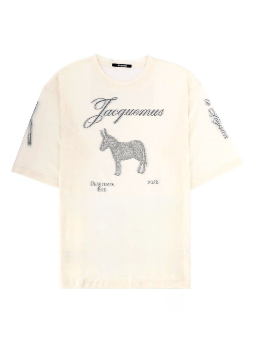Jacquemus Le Ane Mc Cotton Embroidered T-Shirt