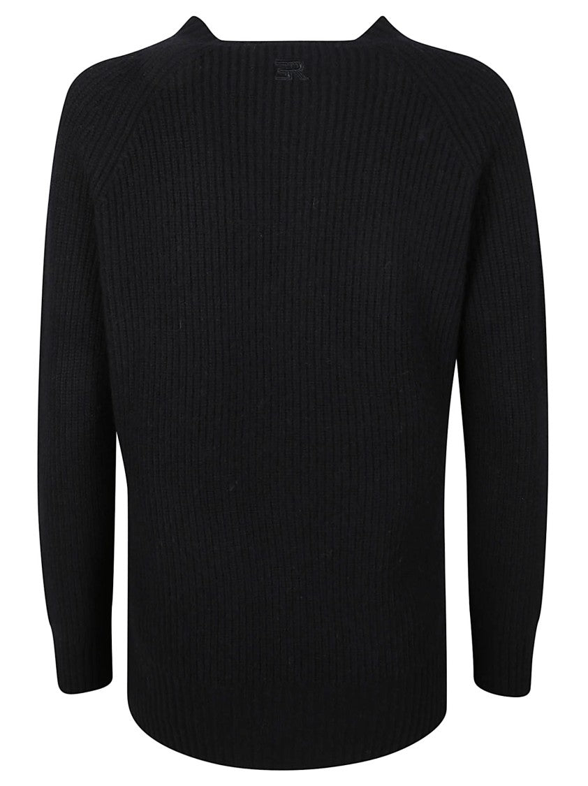 Ermanno Firenze Floral Pattern Sequin-Embellished Wool Sweater