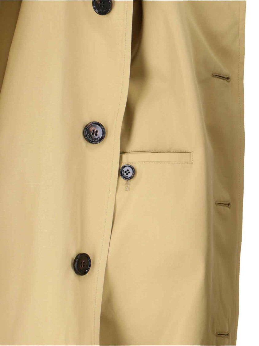 Burberry "Camden" Trench Coat In Beige Cotton
