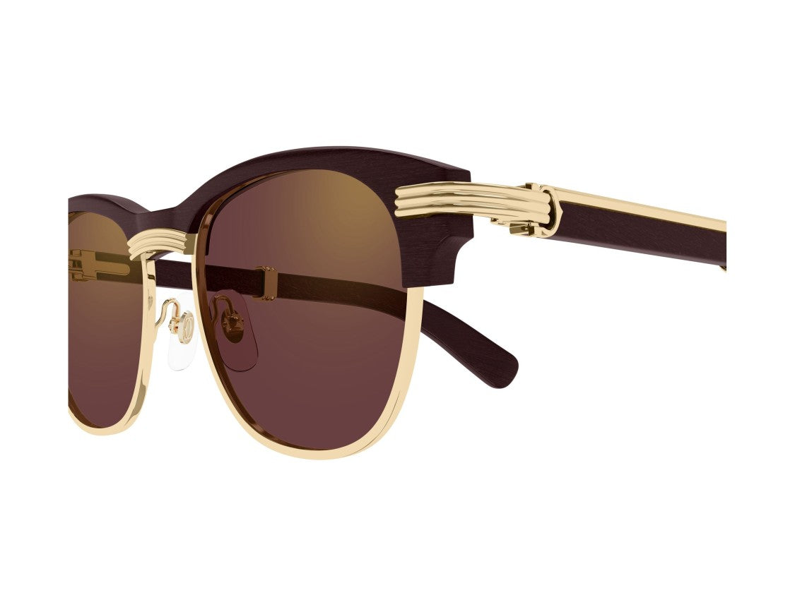 Cartier Brown Ct0656s Wooden Sunglasses