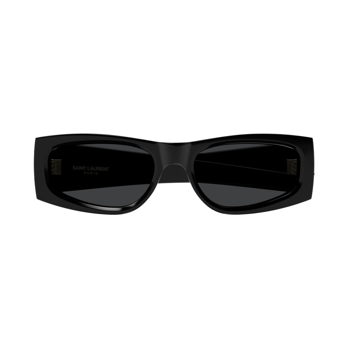 Saint Laurent Rectangular Black Recycled Acetate Sunglasses With Gold-Tone Logo