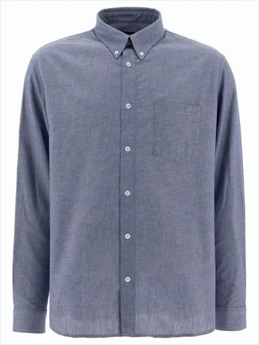 A.P.C. Refined Blue Long-Sleeve Shirt