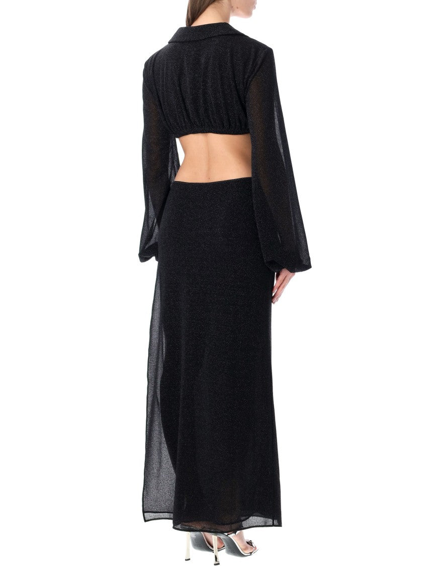 Oséree Lumiere Cut Out Lurex Dress