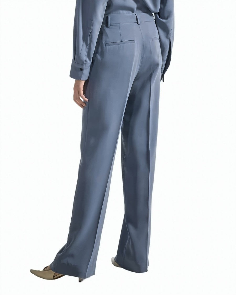 Seventy Tailored Front-Pleats Cady Flared Pants