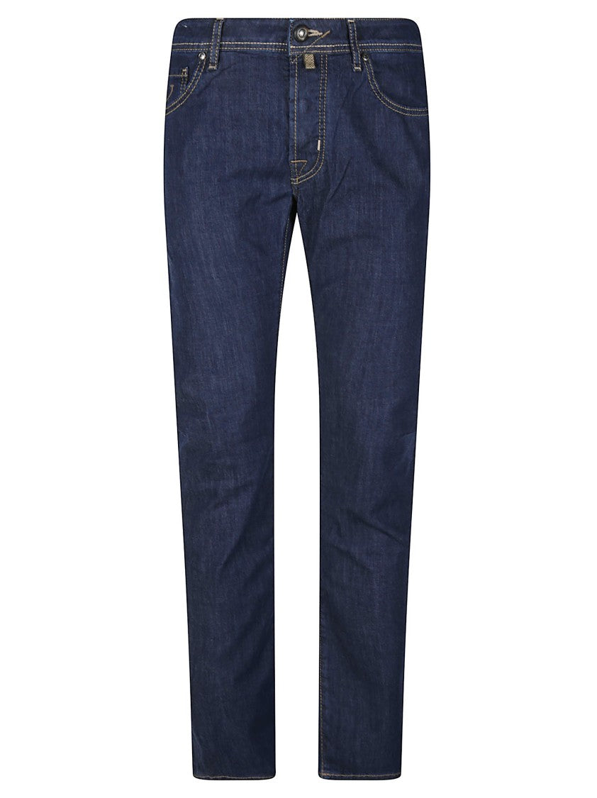 Jacob Cohen Blue Nick Slim Stretch Cotton Jeans