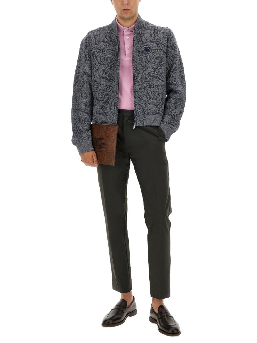 Etro Jacquard Bomber Jacket Featuring Paisley Pattern