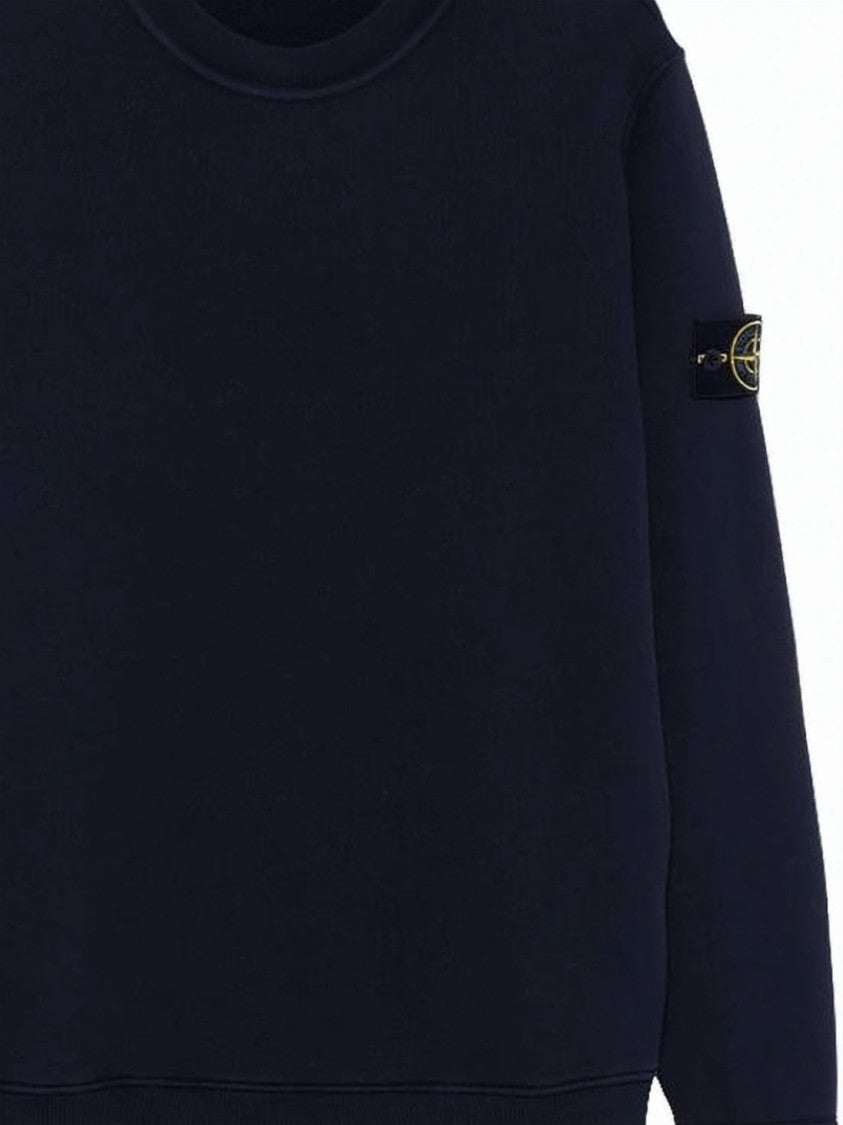 Stone Island Minimalist Black Long-Sleeve T-Shirt With Distinctive Branding