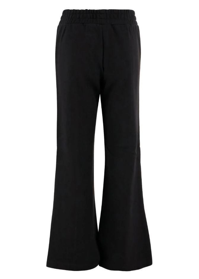 Pinko Flared Cotton Sweatpants With Central Sewn Pleat