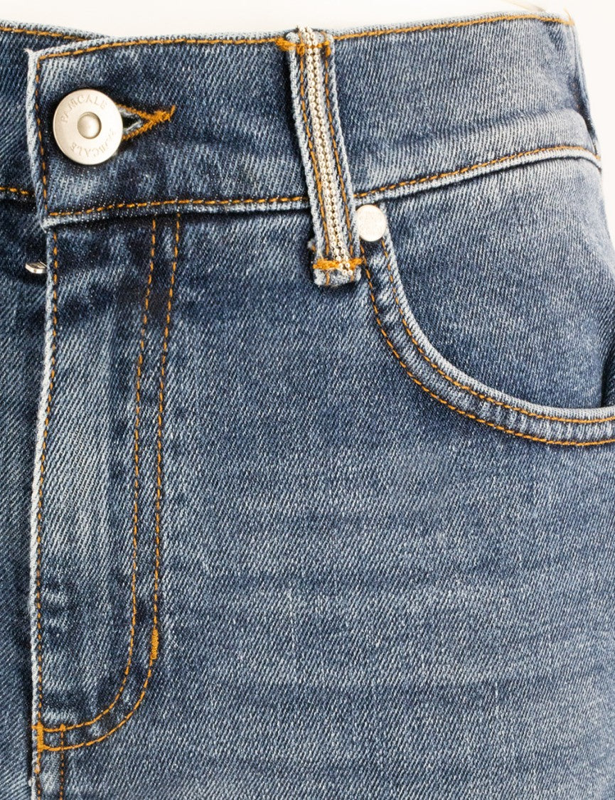 Panicale Blue Stretch Cotton Jeans