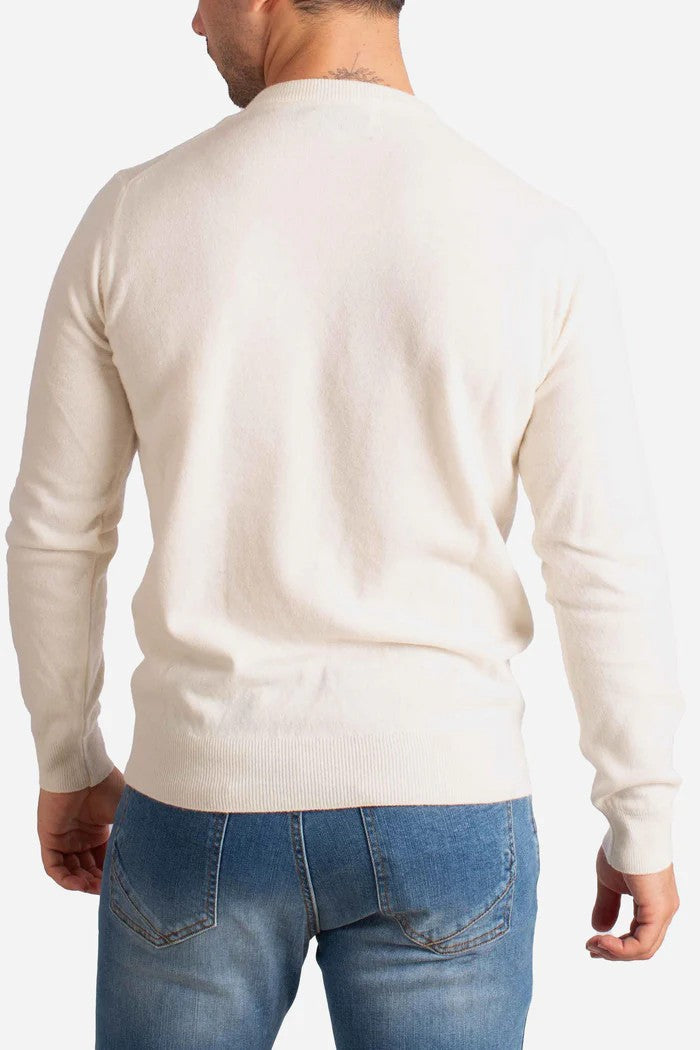 Mc2 Saint Barth Long-Sleeve Pullover Sweater With Subtle Embroidered Details