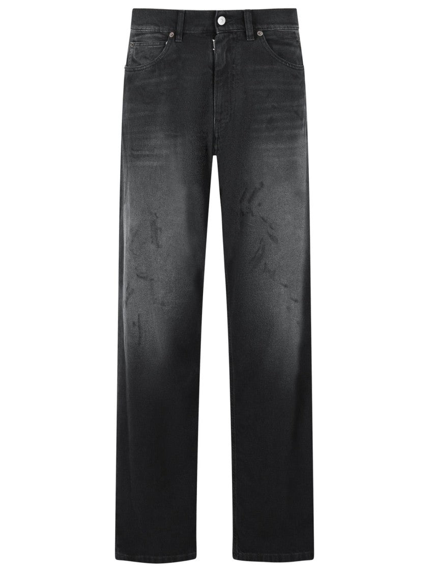 Mm6 By Maison Margiela Black Cotton Jeans