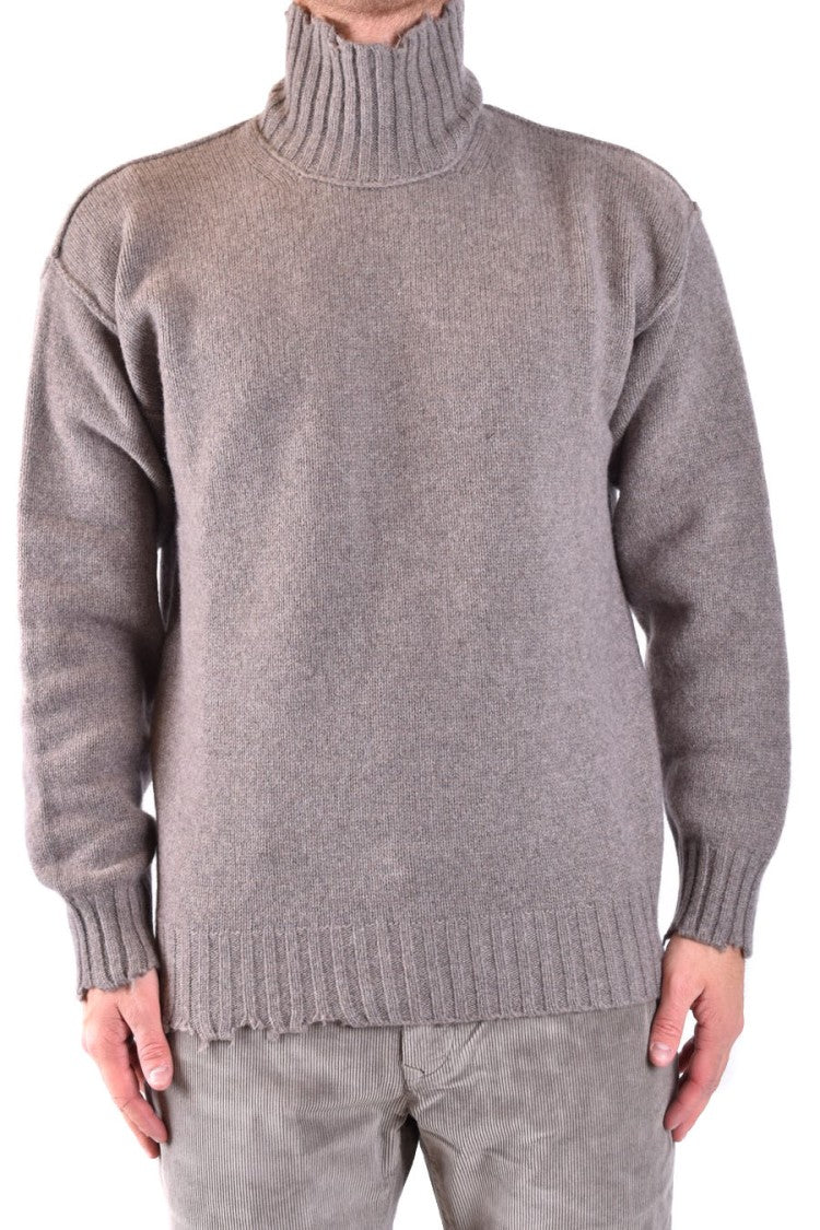 Isabel Benenato Taupe Cashmere-Wool Sweater