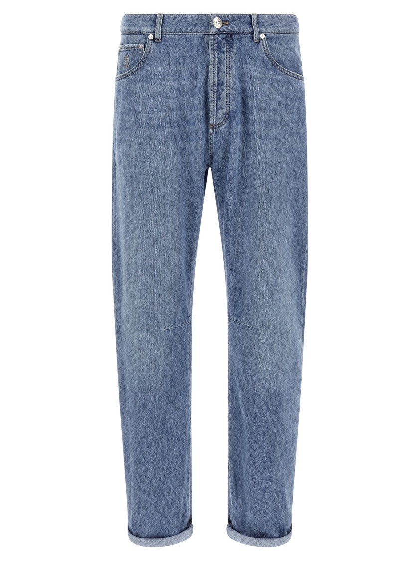 Brunello Cucinelli Stonewashed Cotton Denim Jeans